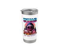 King Of The Street Gangster Dogs Retro Vintage 80s Dog Lover Vaso térmico de acero inoxidable de doble pared