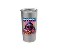 King Of The Street Gangster Dogs Retro Vintage 80s Dog Lover Vaso térmico de acero inoxidable de doble pared