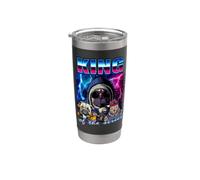 King Of The Street Gangster Dogs Vintage 80s Dog Lover Vaso térmico de acero inoxidable de doble pared
