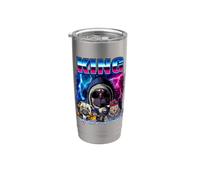 King Of The Street Gangster Dogs Vintage 80s Dog Lover Vaso térmico de acero inoxidable de doble pared