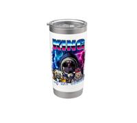 King Of The Street Gangster Dogs Vintage 80s Dog Lover Vaso térmico de acero inoxidable de doble pared