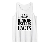 King of Useless Facts Funny Trivia Entusiasta Camiseta sin Mangas