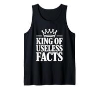 King of Useless Facts Funny Trivia Entusiasta Camiseta sin Mangas