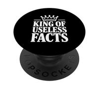 King of Useless Facts Funny Trivia Entusiasta PopSockets PopGrip Adhesivo