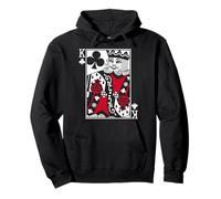King Poker Card of Clubs - Juego de Cartas con Disfraz de 4 Reyes Sudadera con Capucha