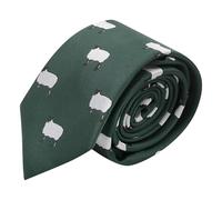 King & Priory Corbata bordada de oveja verde oscuro, verde, Taille unique