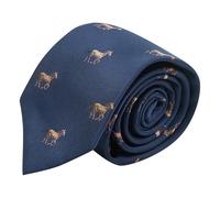 King & Priory Corbata de caballo bordada azul marino, azul, Taille unique