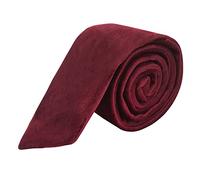 King & Priory Corbata de terciopelo burdeos, granate, Taille unique