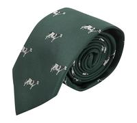 King & Priory Corbata de vaca bordada verde oscuro, verde, Taille unique