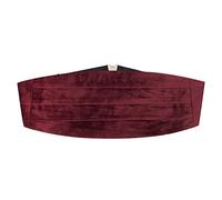 King & Priory Cummerbund de terciopelo burdeos