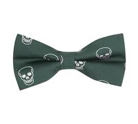 King & Priory Pajarita con calavera bordada verde oscuro, verde, Taille unique