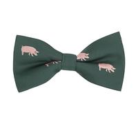 King & Priory Pajarita de cerdo bordada verde oscuro, verde, Taille unique