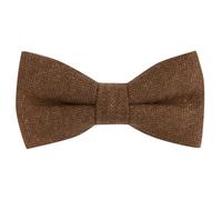 King & Priory Pajarita de lana en espiga marrón castaño