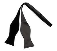 King & Priory Pajarita de terciopelo negro, Negro, Taille unique