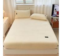 King Size Velvet Fitted Sheets, All-Season Bedding, 16" Deep Pockets Mattress Protector Cover for a Cozy and Elegant Prevent it from falling Bottom Sheet(Size:pillowcase 47×73cm（2 items）,Color:11#)