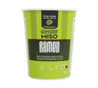 King Soba Vaso Ramen Miso Jengibre Sin Gluten Bio 85g