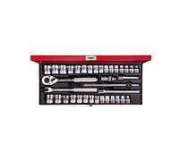 King Tony 3036CR - Cr llave de tubo de 12 puntos, 3/8 pulgadas, un conjunto de 36