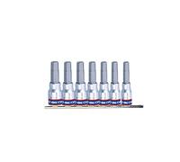 King Tony - 7 pc. 1/4"jg.llave de caja c/punta hex.