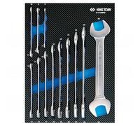 KING TONY 91112MRE Módulo espuma + PP 12 llaves fijas 6 a 32mm para profesionales y aficionados al bricolaje para trabajos precisos y montaje con 32mm