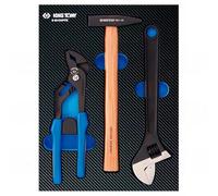 KING TONY 990103PPE Módulo espuma + PP 3 piezas Martillo + Alicate + Llave ajustable para profesionales y aficionados al bricolaje, ideal para trabajos y montaje precisos