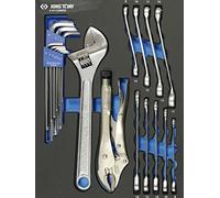 King Tony 991120 MRE Combinación Llaves Herramientas de Espuma EVA y PP, Juego de 20