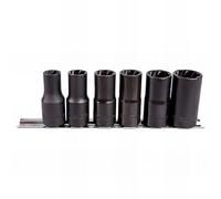 KING TONY 9TD036MR set 6 vasos helicoidales 1/2" : 10-12-13-14-17-19mm para profesionales y aficionados al bricolaje para trabajos precisos y montaje con 19mm