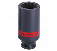 King Tony - Casquillo de impacto largo de 12 caras, en pulgadas 1/2" - 15/16"