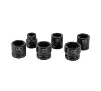 KING TONY Mighty Seven MA42006M Juego de 6 Llaves de Vaso de Impacto, 6 Unidades