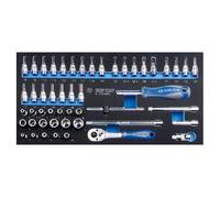 KING TONY Módulo espuma 50 1/4 vasos accesorios para uso profesional para trabajar con precisión y control con medida o especificación 50 piezas