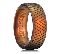 King Will Alianza de boda de silicona para hombre, anillo ultrafino de 1,8 mm con brillo metálico, diseño interior de agarre cómodo, anillo de goma hipoalergénico para gimnasio, trabajo, tamaño P½ - Z