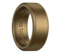 King Will Alianzas de boda de silicona para hombre, 8 mm de ancho, 2,2 mm de grosor, ajuste cómodo con diseño único de ranura interior, anillos de compromiso de goma para uso diario y actividades