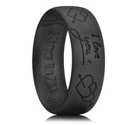 King Will Alianzas de boda de silicona para hombre, ajuste cómodo de 8 mm, diseño único de ranura interior, anillos de compromiso de goma para uso diario y actividades, paquete múltiple de 1/4