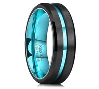 King Will Anillo clásico de tungsteno para hombre, acabado pulido, mate, 6 mm, 7 mm, 8 mm, acabado mate, ajuste cómodo, T 1/2, Carburo de tungsteno, Sin piedra preciosa