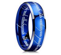 King Will Anillo de carburo de tungsteno de 8 mm para hombres, negro, un anillo para hombres, anillos de poder mágico, ajuste cómodo, pulido profundo, V 1/2(64.64mm), Metal, Sin piedras preciosas