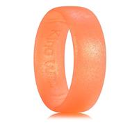 King Will Anillos de boda de silicona para hombre, 6,6 mm de ancho, 1,8 mm de grosor, varios colores, diseño transpirable, ajuste cómodo, tallas 7-13, T 1/2, Silicona, Sin piedra preciosa