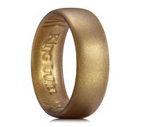 King Will Anillos de boda de silicona para hombre, 6,6 mm de ancho, 1,8 mm de grosor, varios colores, diseño transpirable, ajuste cómodo, tallas 7-13, X 1/2(67.19mm), Silicona, Sin piedras preciosas