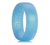 King Will Anillos de boda de silicona para hombre, 6,6 mm de ancho, 1,8 mm de grosor, varios colores, diseño transpirable, ajuste cómodo, tallas 7-13, P 1/2, Silicona, Sin piedra preciosa