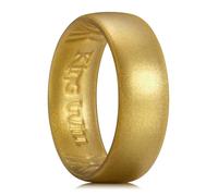 King Will Anillos de boda de silicona para hombre, 6,6 mm de ancho, 1,8 mm de grosor, varios colores, diseño transpirable, ajuste cómodo, tallas 7-13, N 1/2(54.43mm), Silicona, Sin piedras preciosas