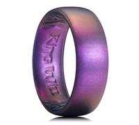 King Will Anillos de boda de silicona para hombre, 6,6 mm de ancho, 1,8 mm de grosor, varios colores, diseño transpirable, ajuste cómodo, tallas 7-13, R 1/2(59.53mm), Silicona, Sin piedras preciosas