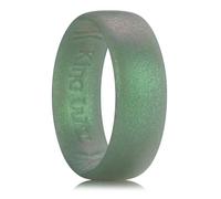 King Will Anillos de boda de silicona para hombre, 6,6 mm de ancho, 1,8 mm de grosor, varios colores, diseño transpirable, ajuste cómodo, tallas 7-13, X 1/2, Silicona, Sin piedra preciosa