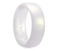 King Will Anillos de boda de silicona para hombre, 6,6 mm de ancho, 1,8 mm de grosor, varios colores, diseño transpirable, ajuste cómodo, tallas 7-13, X 1/2(67.19mm), Silicona, Sin piedras preciosas