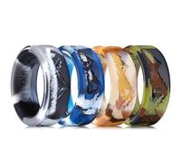 King Will Anillos de boda de silicona para hombres y mujeres, con patrón de corazón fino, negro, azul, azul menta/gris, anillo de compromiso de goma, 8 mm de ancho, 2,2 mm de grosor, P 1/2(56.97mm