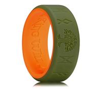 King Will Anillos de boda de silicona para hombres y mujeres, con patrón de corazón fino, negro, azul, azul menta/gris, anillo de compromiso de goma, 8 mm de ancho, 2,2 mm de grosor, Silicona, Sin