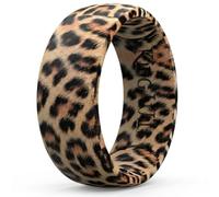 King Will Anillos de silicona para hombre, alianzas de boda de goma unisex, 7 mm de ancho, 2 mm de grosor, diseños impresos de camuflaje animal y grano de madera