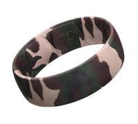 King Will Anillos de silicona para hombre, alianzas de boda de goma unisex, 7 mm de ancho, 2 mm de grosor, diseños impresos de camuflaje animal y grano de madera, anillos flexibles y transpirables de