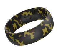 King Will Anillos de silicona para hombre, alianzas de boda de goma unisex, 7 mm de ancho, 2 mm de grosor, diseños impresos de camuflaje animal y grano de madera, anillos flexibles y transpirables de