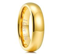 King Will GLORY - Anillo de boda de carburo de tungsteno para hombre, chapado en oro rosa de 4 mm, 6 mm, 8 mm, alto pulido, ajuste cómodo, anillo de boda, US 11, Carburo de tungsteno, Sin piedra