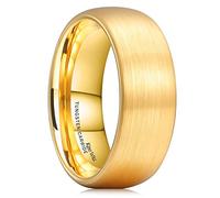 King Will GLORY - Anillo de boda de carburo de tungsteno para hombre, chapado en oro rosa de 4 mm, 6 mm, 8 mm, alto pulido, ajuste cómodo, anillo de boda, V 1/2(64.64mm), Tungsteno Carburo de