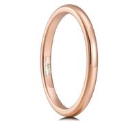 King Will GLORY - Anillo de boda de carburo de tungsteno para hombre, chapado en oro rosa de 4 mm, 6 mm, 8 mm, alto pulido, ajuste cómodo, anillo de boda, R 1/2(59.53mm), Carburo de tungsteno, Sin