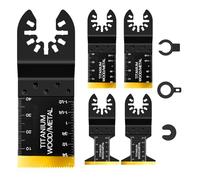 KINGARDEN 8 cuchillas oscilantes de titanio, cuchillas multiherramienta universales profesionales para corte de madera de metal suave, kits de cuchillas multiherramienta para Makita Dremel y más